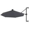 Wall Mounted Sun Umbrella with LEDs 300 cm Anthracite
