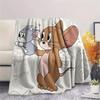 Tom and Jerry Flannel Blanket, High quality Comfortable for All Seasons, Home Decor, Warmth and Comfort