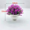 Plastic Artificial Potted Flowers Pink Fake Flower Bonsai Artificial Faux Plants  Indoor Decoration