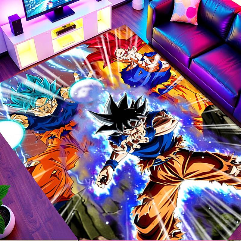 DRAGON BALL Print Rug, Washable Floor Carpet, For Entryway Dorm Laundry Room Office Study, Home Decor Birthday Christmas Gift