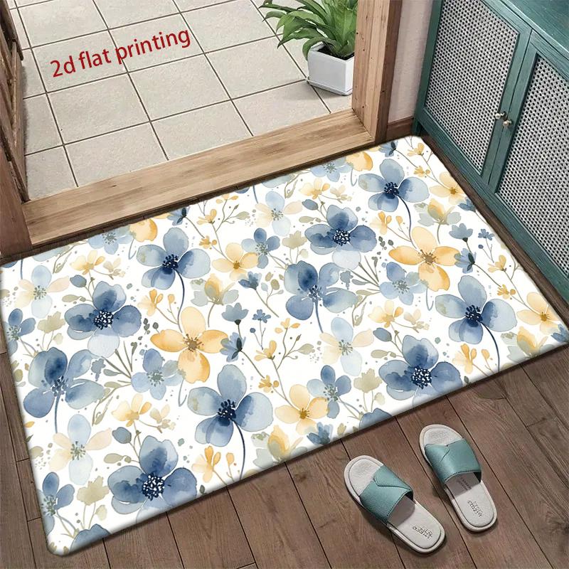 Floral Watercolor Pattern Living Room Decoration Home Sofa Non-Slip Carpet Study Bedroom Tatami Children'S Soft Floor Mat