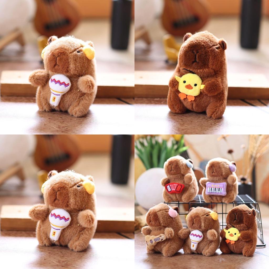 Cute Capybara Plush Toy Pendant With Pp Cotton Filling For Bag Decor And Gifts