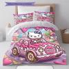 Hello Kitty Cute Pattern Bedding,Quilt Set Quilt Cover Pillowcase Home Birthday Gift(1 * duvet cover + 2 * pillowcase, without core)
