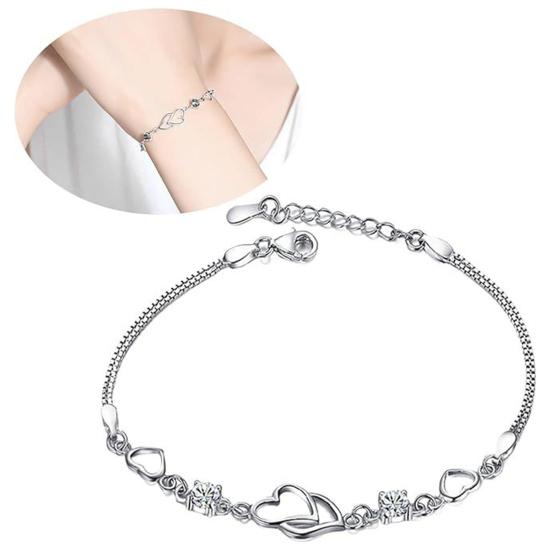 Женский браслет Heart to Heart кубический цирконий сплав браслет с камнем рождения рождественские подарки