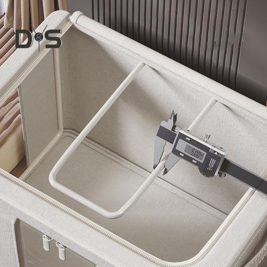 Контейнеры для хранения одежды с металлическим каркасом, штабелируемые ящики для хранения, застежка-молния, организация шкафа, складные контейнеры для хранения одежды с крышками