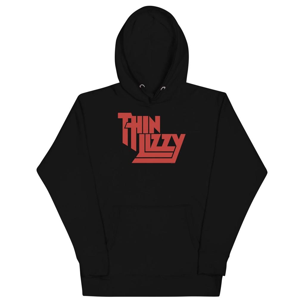 Thin Lizzy - Classic Red Logo hoodie-Casual Pullover Sweatshirt Sweatshirt Black New