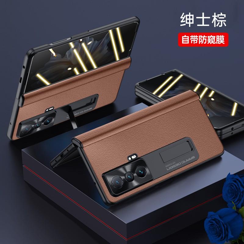 Full Coverage Foldable Phone Case Honor Magic V With Hinge Protection Stand Support Anti Drop Leather Cover