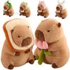 Capybara Plush Toy Simulation Unicorn Dinosaur Dress Boba Bread Fruit Food Decor Birds Bubble Kawaii Plush