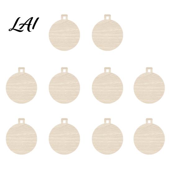 Holiday Party Hanging Decor 10Pcs 2D Wooden Christmas Ornaments Blank DIY Craft Tags Indoor Festive Tree Decorations Unfinished Wood Slices