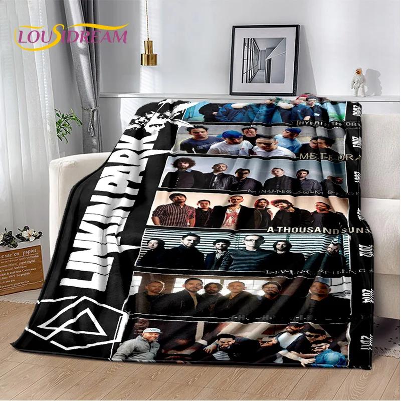 Retro Rock Band 3D L-Linkin Park Soft Flannel Blanket for Beds Bedroom Sofa Picnic,Throw Blanket for Cover Outdoors Leisure Gift