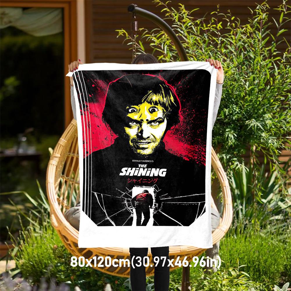 1pc The Shining Outdoor Flannel Blanket Soft Plush Decor for Picnics, camping,Bedroom, Playroom, or Lunch Break, Perfect Gift