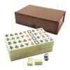 Chinese Mahjong Game Set 144 White Engraved Mini Tiles For Family Gathering For Chinese Style Game Play Family Leisure Time