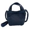 1229 Quilted Shoulder Mini Tote Bag SC Babylou Flat Ible [Rootote] (Black)