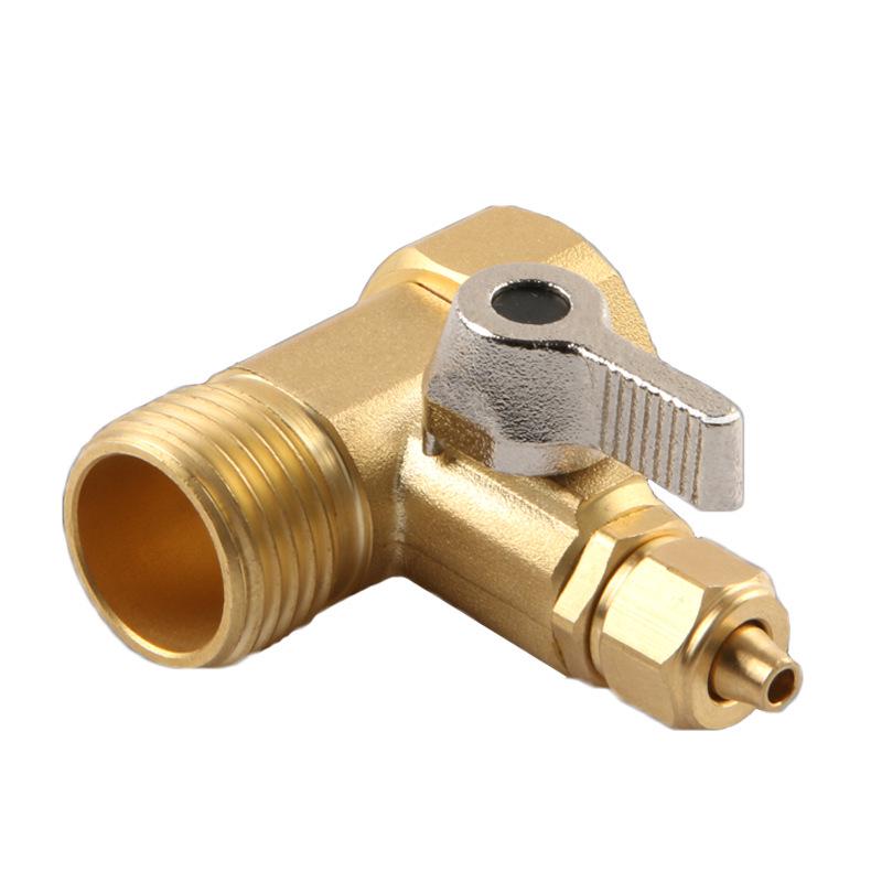 Household Water Purifier Inlet Tee Valve Connector, 4-to-2/3-point Ball Valve Switch