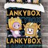 Lankybox Foxy Boxy Комплекты постельного белья Односпальный Полуторный Двуспальный Евро Кинг-сайз Покрывало для кровати Взрослые Детская комната Мультфильм Всесезонный Комплект пододеяльников