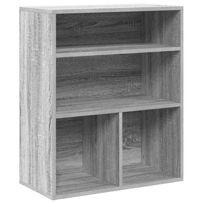 VidaXL Bibliothèque sonoma gris 60x30x71,5 cm bois d'ingénierie, armoire de rangement, étagère de rangement, unité de 860315