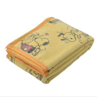 Nishikawa Snoopy PEANUTS FQ73301002 Плед, 100x70см, Стираемый, PN3602, Банда, Желтый,