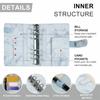 PU Money Saving Binder Marbling Cash Budget Book Loose-leaf Binder Money Planner  for Students
