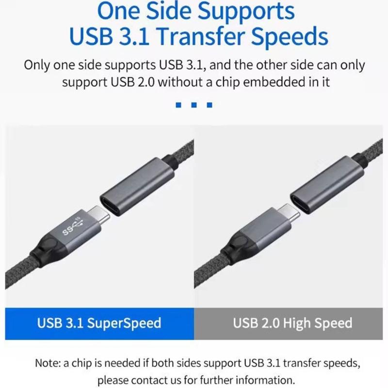USB 3.1 Male на Type C Female Адаптер 10 Гбит/с Скорость передачи Удлинительный кабель Замена для Смартфона Планшета Компьютера