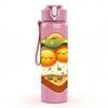 1PC Fried Egg Breakfast Food Print 750ml Color Plastic Sports Water Bottle Leakproof Flip Straw Lid Suitable for Sports Office Home Use