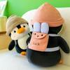 Soft Wearing Hat Penguin Backpack Little Penguin Comfort Sleep Companion Throw Pillow Birthday Gift