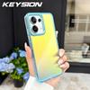KEYSION Модный цветной градиентный чехол с лазерным эффектом для Xiaomi POCO M6 Pro, ударопрочная задняя крышка из мягкого ТПУ+ПК для POCO X6
