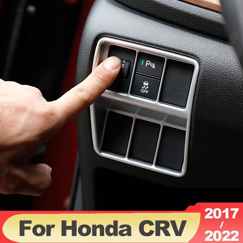 Для Honda CRV 2017 2018 2022 ABS карбоновый переключатель фар декоративные наклейки украшения автомобиля наклейки аксессуары