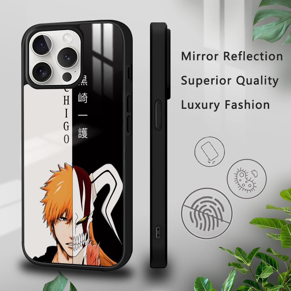 Аниме Куросаки Ичиго B-Bleach Чехол для телефона для iPhone 16 15 14 13 12 11 Pro Xs Max Mini Plus Celulares Жесткий Funda