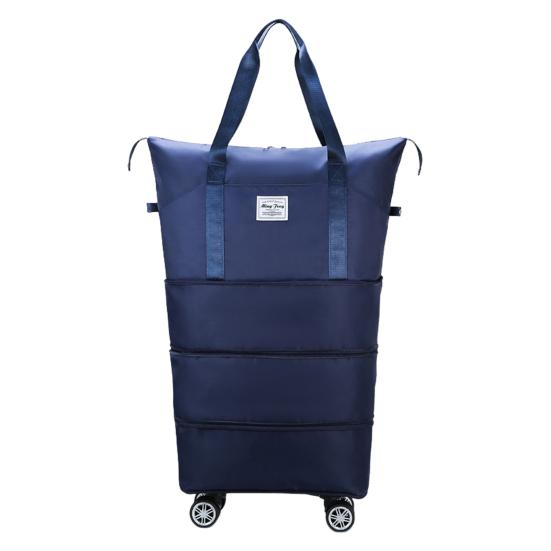 Большая вместительная расширяемая дорожная сумка с застежкой-молнией, водонепроницаемая, устойчивая к разрывам сумка для багажа с вращающимися колесами, дорожная сумка, чемодан