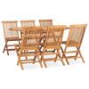Day and Night - Day and Night Folding Garden Dining Set 7 Pieces Solid Teak Wood