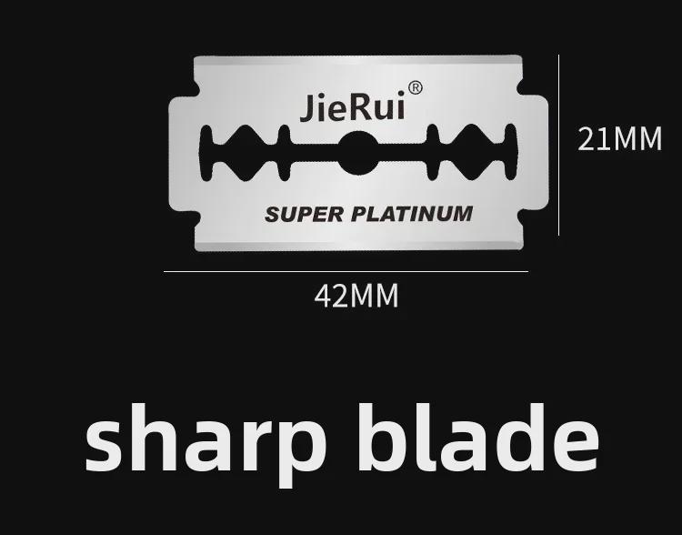 100-Pack Stainless Steel Double-Sided Razor Blades for Men's Manual Razor and Eyebrow Trimmer