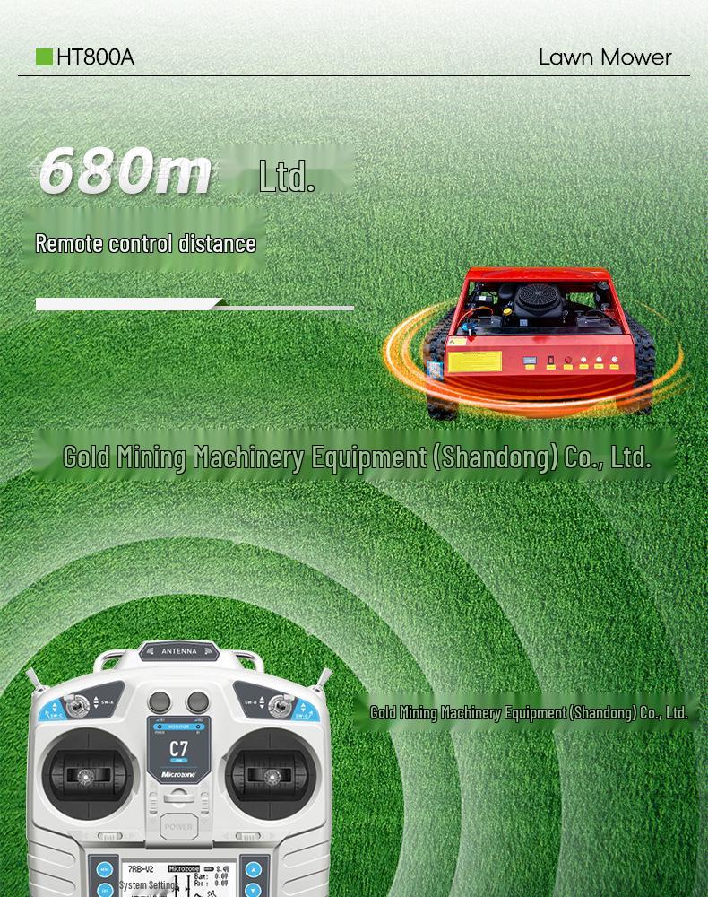 HT800A Oil-Electric Hybrid Remote Control Lawn Mower and Mulcher