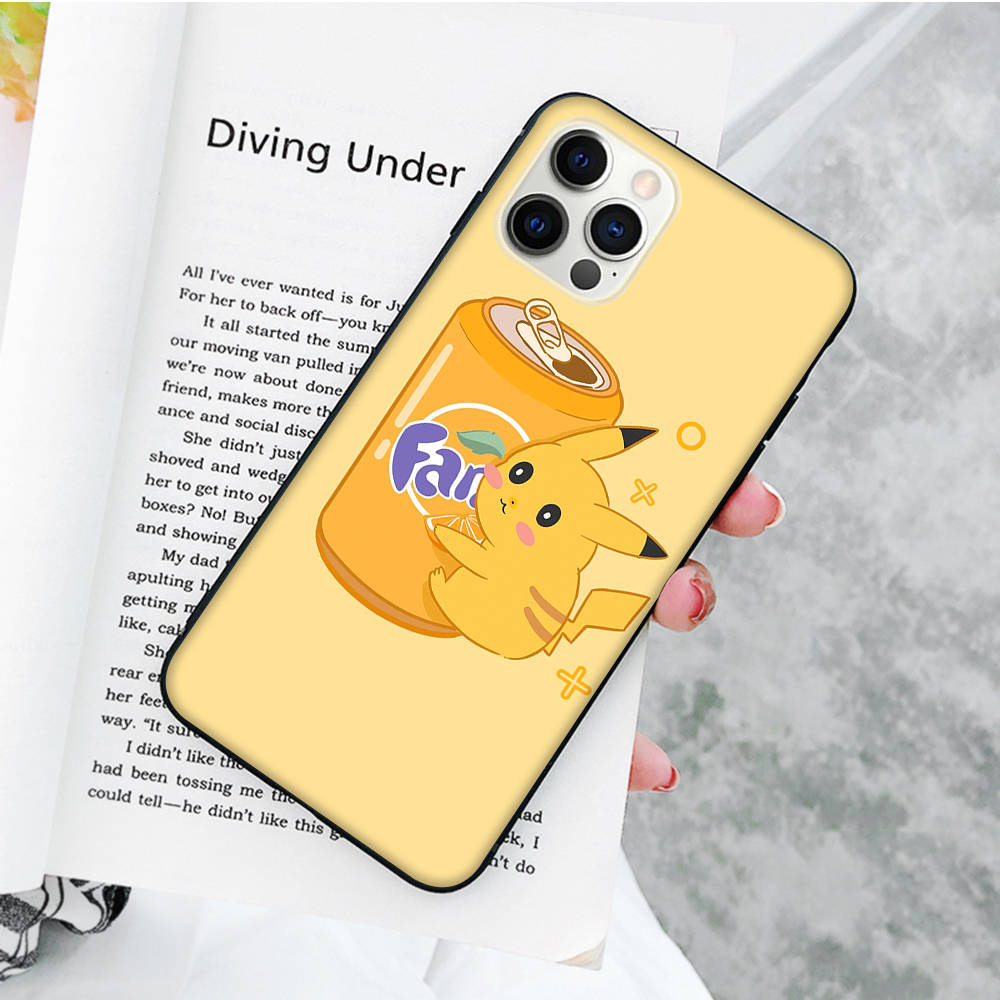 JP39 Pikachus Black Soft Case for Xiaomi Poco X6 X4 M5 M6 F5 F6 C65 C55 C50 C51 C40 Pro Redmi 14C A3X 13C 12C 11T 10A 9C Note 7 6 8A Plus