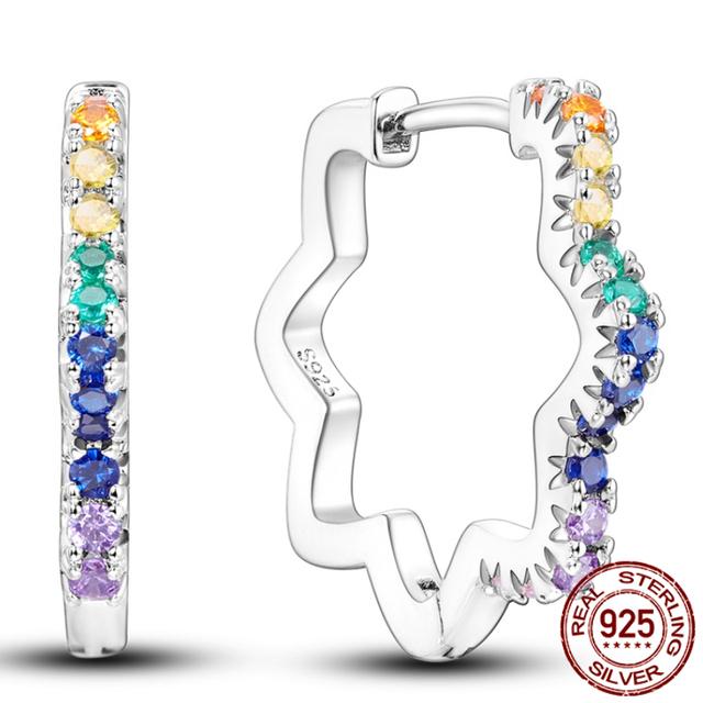 Настоящие 100% стерлингового серебра 925 пробы, цветы, сверкающие серьги-бабочки для женщин, модный бутик ювелирных изделий, вечерние, свадебный подарок, новинка 2023 года