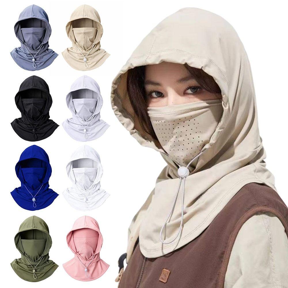 Anti-UV Sunshade Cap Breathable Face Mask Pullover Cap Unisex Sunscreen Hat Summer