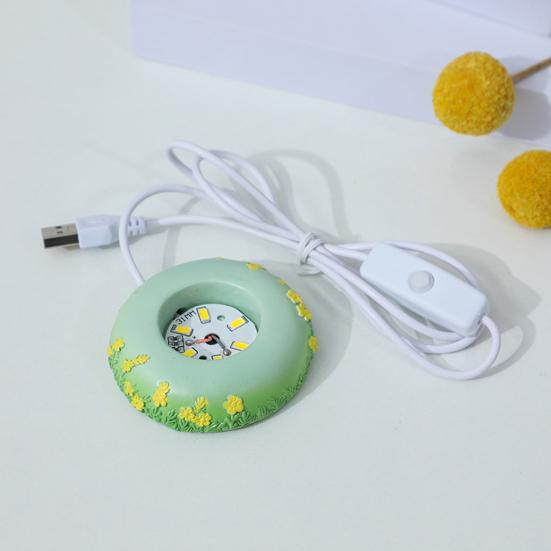 Flower Faux Crystal Ball Night Light 3D Rose Tulip Carnation