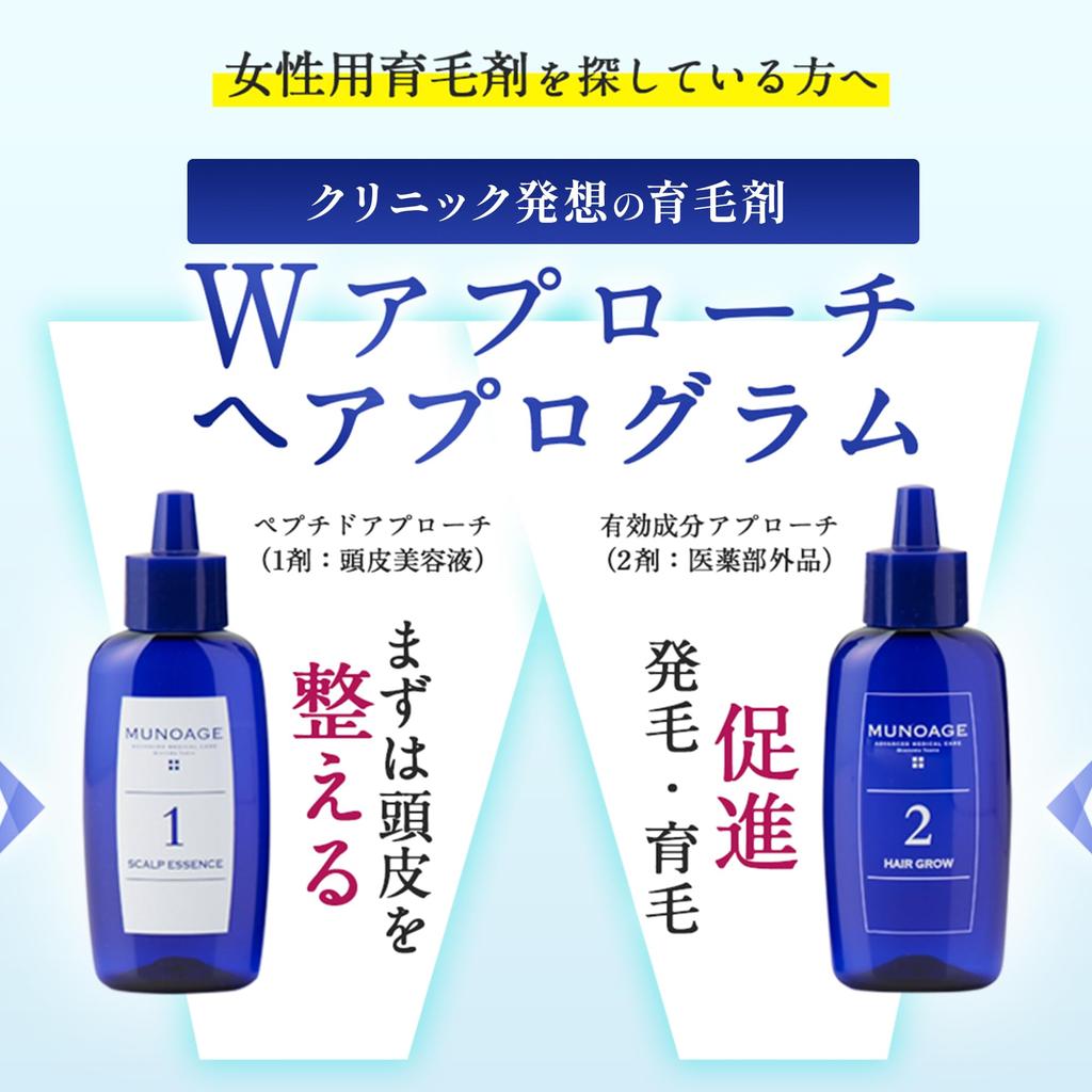 MUNOAGE W Approach Hair Program средство для восстановления волос 2 STEP сыворотка для кожи головы средство для восстановления волос средство для восстановления объема волос профилактика послеродового выпадения волос подарок