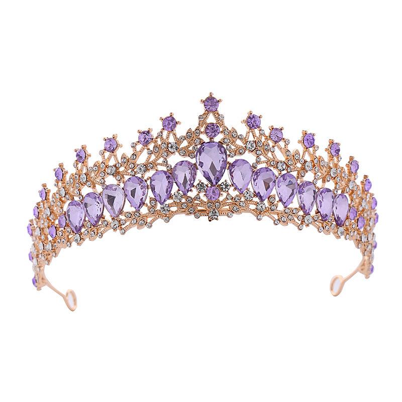 Creative Diamond Tiara Birthday Hair Accessories Wedding Princess Alloy Headband Crown Rhinestone Headband Accessories