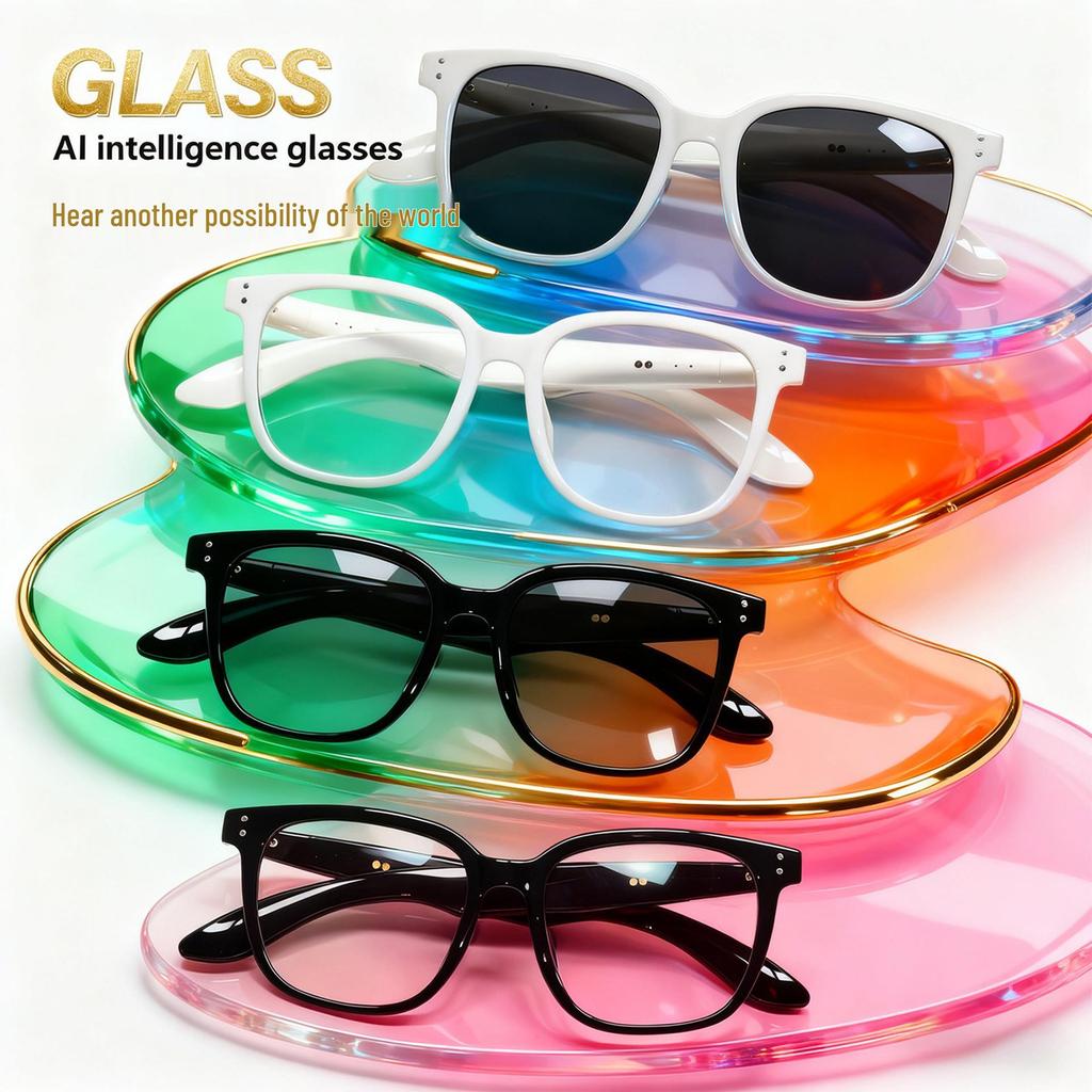 F66 AI Bluetooth Translation Glasses: Real-time 100+ Language Translation, Music & Calls Smart Eyewear