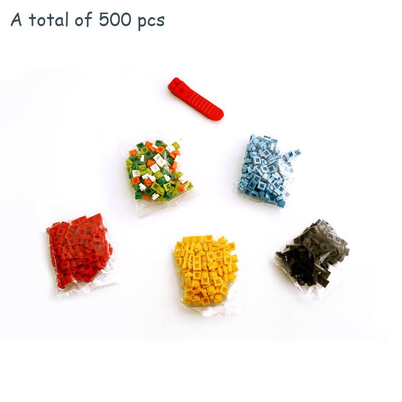 DIY Building Block Lunch Box Modular Building Blocks For Children Student Building Block Bento Food Storage Container Dinnerware