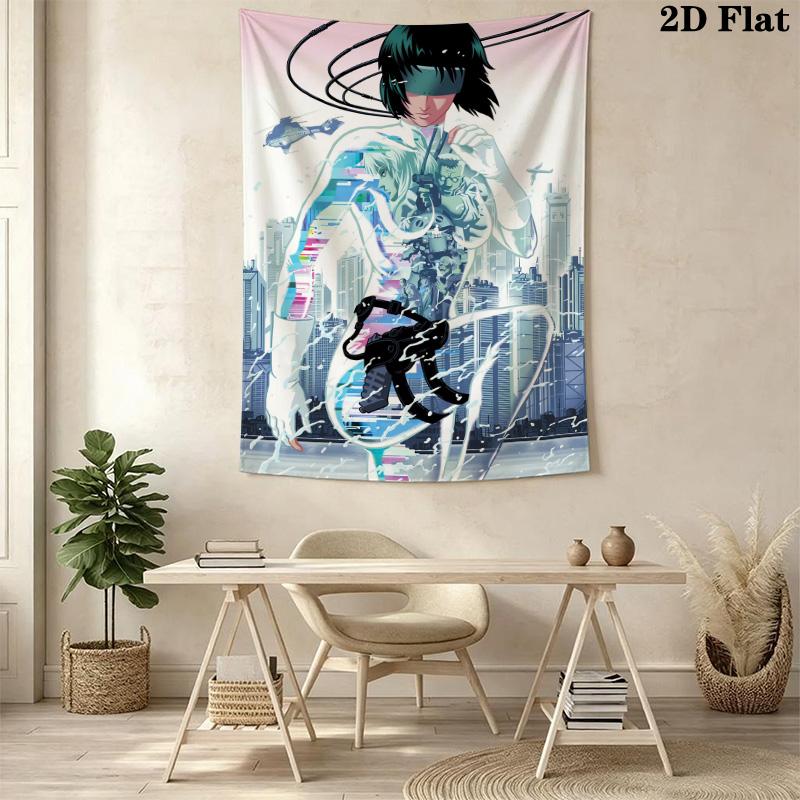 Ghost in the Shell Pattern Home Decor Tapestry, Wall Hanging, Decorative RV Wall Cloth.DGT0925526