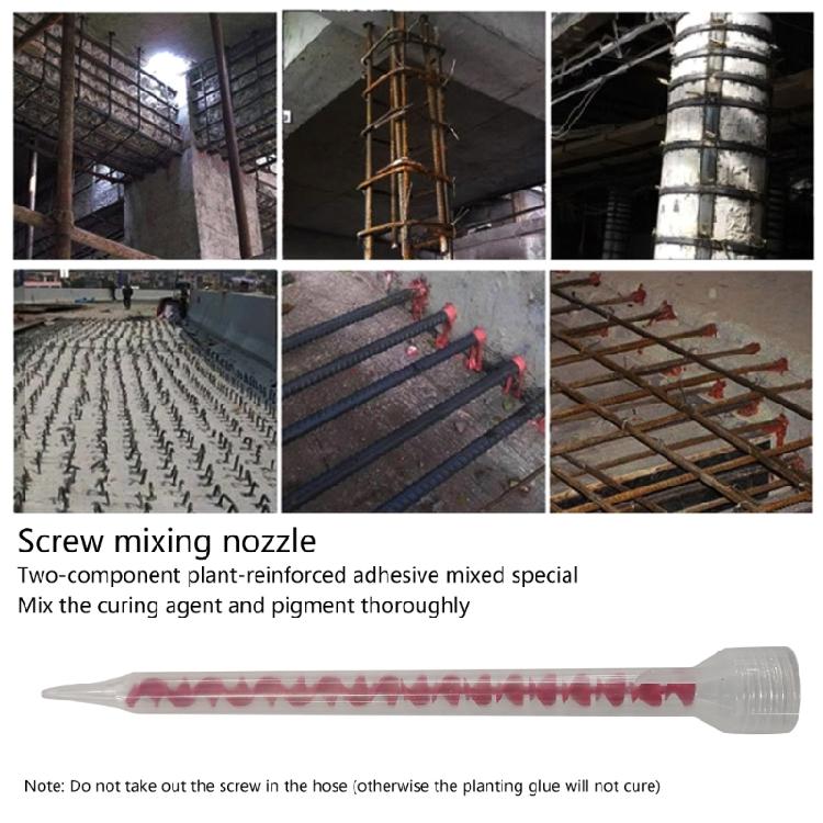 20 шт. Насадка для статического смешивания Смесительная трубка Эпоксидная смола Клей Миксер Смесительная насадка Замена для инъекционных картриджей