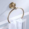 European-Style Antique Brass Towel Ring - Solid Copper Bathroom Accessory