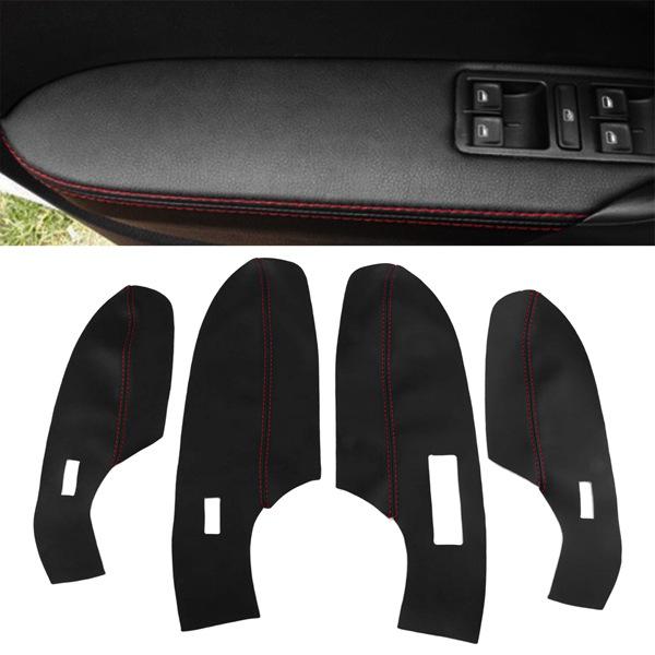 Car Interior Door Armrest Panel Cover, PU Leather, Color: As Shown, for Volkswagen.