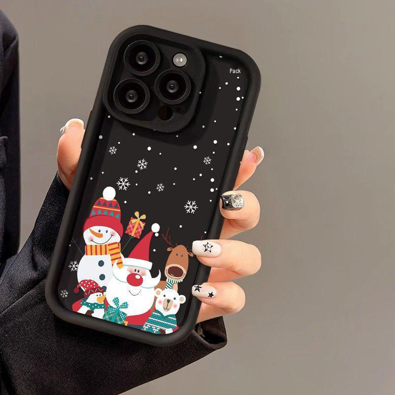 Чехол для iPhone Apple "Рождественский карнавал": Совместимо с 12, 13, 14, 15 Plus, 16 Pro Max; Милый и ударопрочный дизайн
