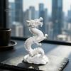 Художественная статуэтка дракона, 3D-печатная китайская фигурка, Белая статуэтка для коллекционирования, Статуэтка Фэн-шуй для украшения дома и офиса