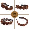 XINRAN Synthetic Fishbone Braid Wig Headband Twist Braid Hair Hoop Hair  Non-Slip Headband For Women Hairpiece Accessories
