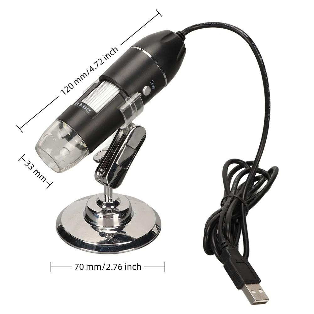 with 8 LED Digital Microscope 50X-1600X Magnification Handheld Microscope Smartphone