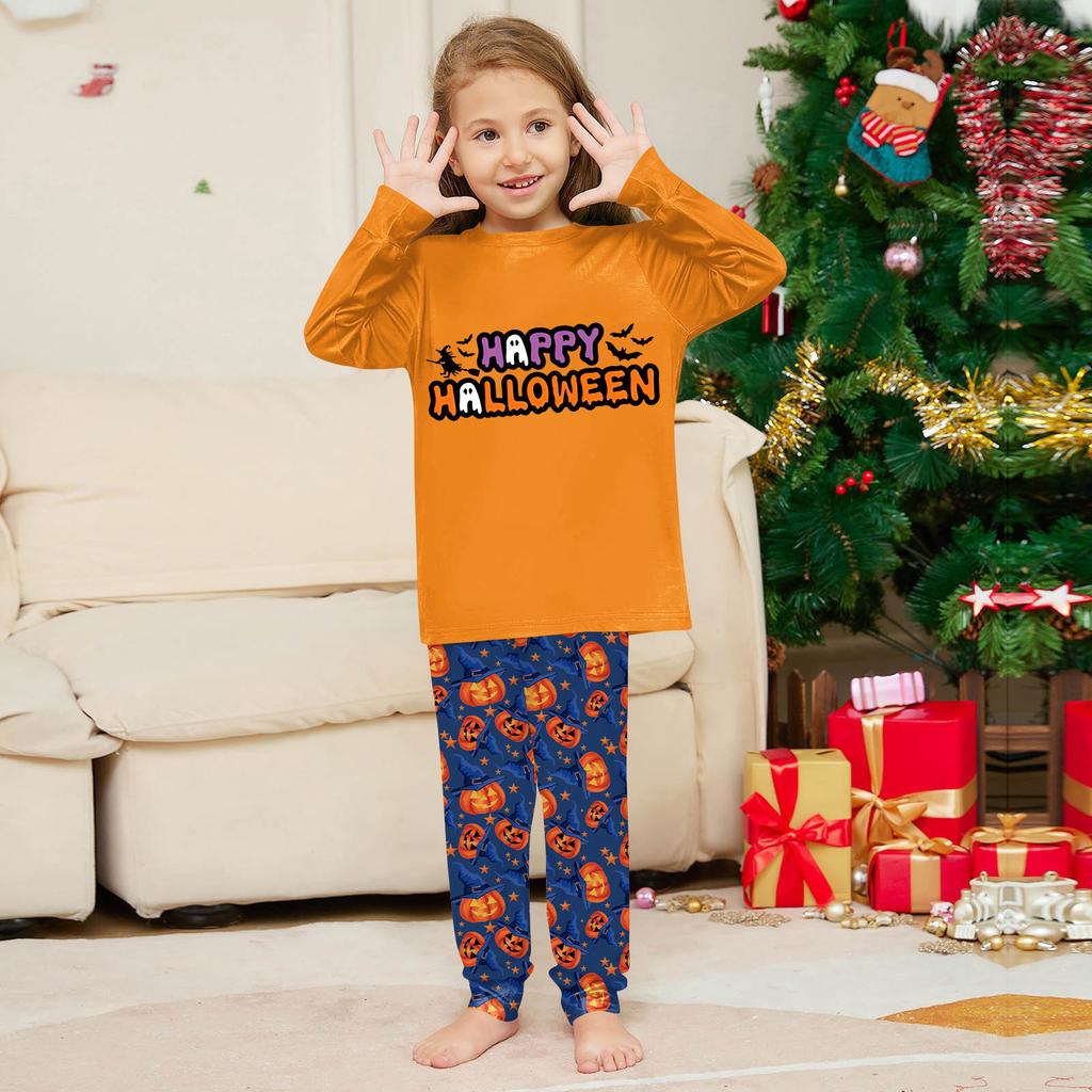 Halloween Family Matching Sets Pajamas, Loungewear Outfits,Family Matching Long Sleeve Tops+Pants Set