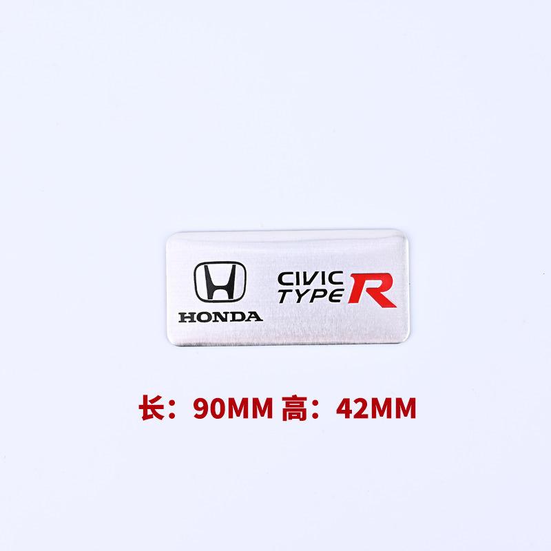 FIQ1 Honda Aluminum Car Body Fender Trunk Decal Badge for Civic FIT Accord CRV CRZ CRX HRV Odyssey City B-Series D-Series H-Series Rs